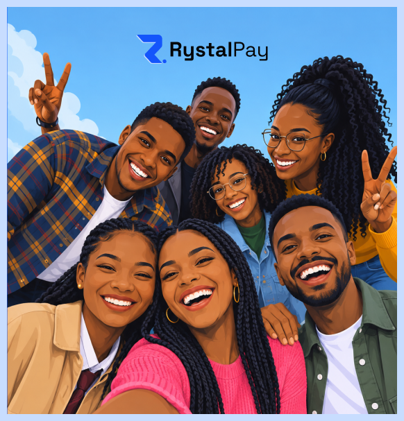 Illustration of RystalPay's mission to simplify everyday payments